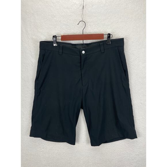 Nike Tiger Woods Platinum‎ Mens 34 Black Golf Shorts Stretch Performance TW Logo - Picture 2 of 10